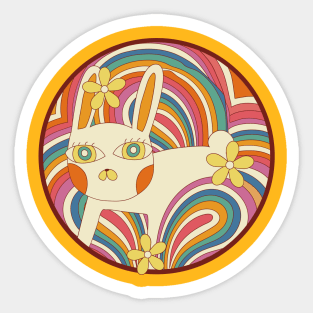 Psychedelic Rabbit Sticker